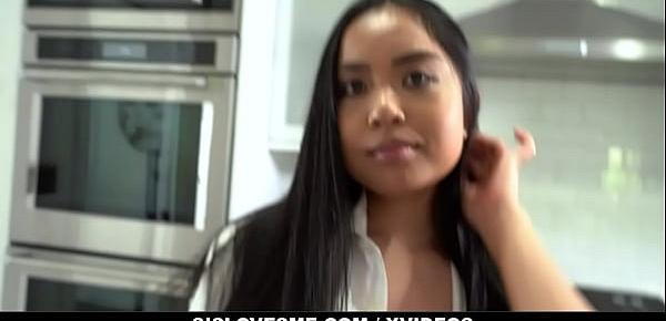 trendsTiny Asian Babe Luna Mills Gets On Her Knees For Big StepBro